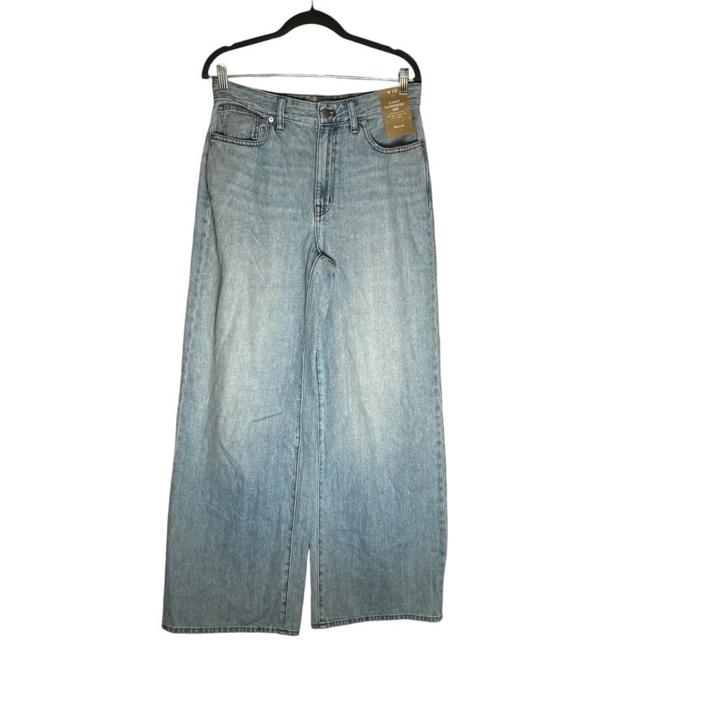 Madewell Curvy Super Wide Leg Jeans Light Wash Size 28